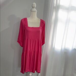 Chic Fuchsia Tunic Dress